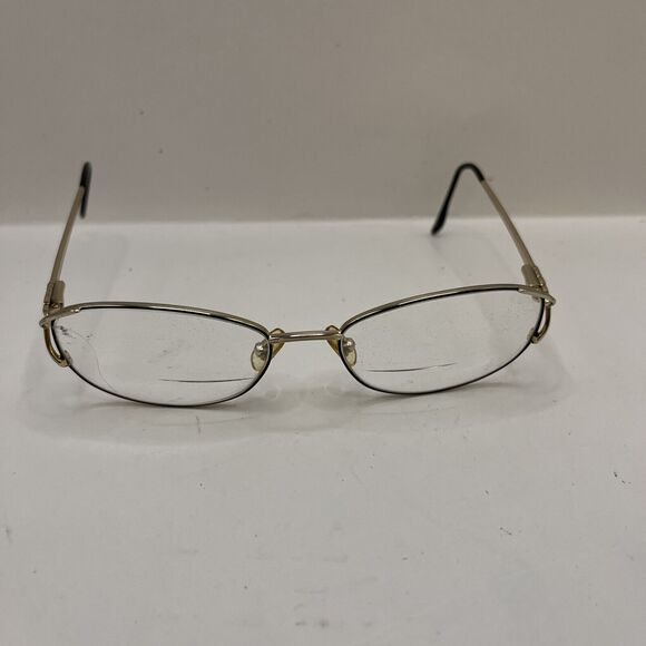 Marchon Eyeglasses Julie 110 Black/Golden Designer Frames Only 54-17-130 - Picture 1 of 5
